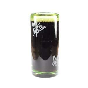  VIVAZ Etched Butterflies Highball Glass, Lime Recycled 