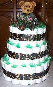 Military Diaper Cake Excellent Baby Shower Gift  