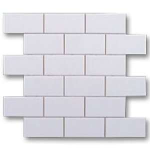  Adex USA Hampton Mosaic 2 x 4 White Ceramic Tile