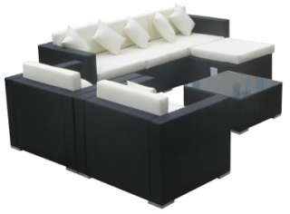 Beige New Modern Wicker Sofa Set Outdoor Patio Deck Sunroom Furniture 