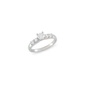 ZALES Diamond Five Stone Engagement Ring in 14K White Gold 3/4 CT. T.W 
