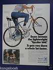 1970  INVENTS THE LIGHTWEIGHT SPYDER 500 BICYCLE SALES PHOTO AD