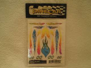 Pine Car Pinewood Derby DRY TRANSFER DECALS COOL BLAZE P4010  