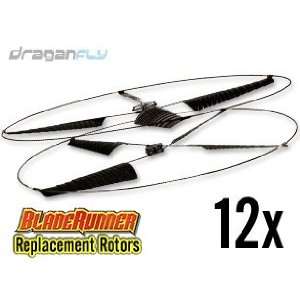   Twelve Sets Of BladeRunner Helicopter Replacement Rotors Toys & Games