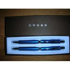  Cross Chicago Royal Blue Ball Point Pen and Pencil Set 