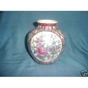  Porcelain Vase with with Flowers Design 