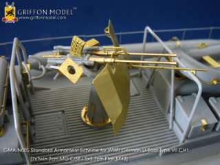 Griffon GMAN005 1/72 U Boat Type VII C/41 Standard Armament Scheme 