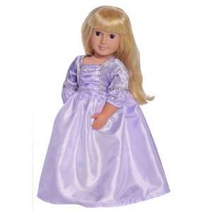   Adventures Fancy Rapunzel Dress for 18 Doll + Hair Bow Toys & Games