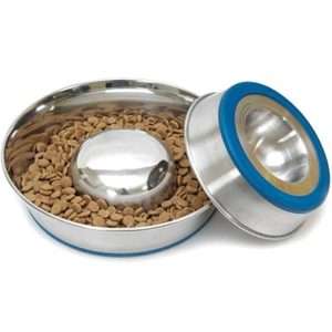 DuraPet Stainless Steel Slow Feed Bowl   Dog  