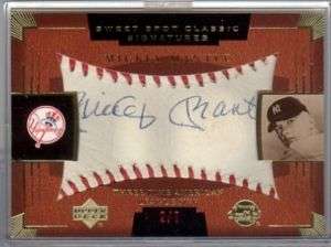 MICKEY MANTLE 2004 SWEET SPOT SIGNATURES CUTS AUTO 2/7  
