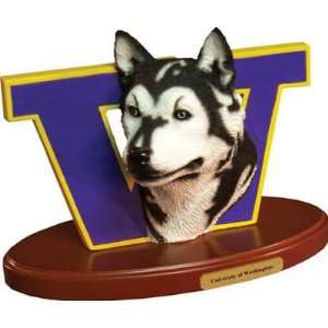 WASHINGTON HUSKIES Team Logo 4 Tall 3D COLLECTIBLE (with Team Colors 