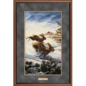  Terry Redlin   Hightailing Cottontail Rabbits Deluxe 