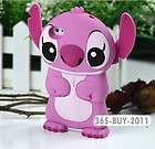 Pink 86Hero Disney 3D Stitch Movable Ear Flip Hard Case Cover for 