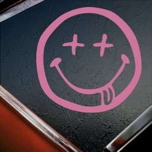  Nirvana Stoned Face Pink Decal Car Truck Window Pink 