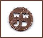   CENT WWJD CUT OUT NOVELTY COIN / WHAT WOULD JESUS DO / RELIGIOUS