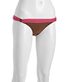 Vix Swimwear pink and bronze Tube brazilian bikini bottoms   