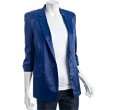 alex lane royal metallic exaggerated shoulder blazer