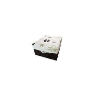   & Decor Foldable Rectangle Storage Box with Cover (White and Brown