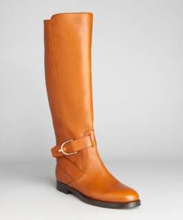 Gucci brown leather Stirrup equestrian boots