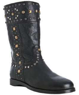   leather High biker boots  