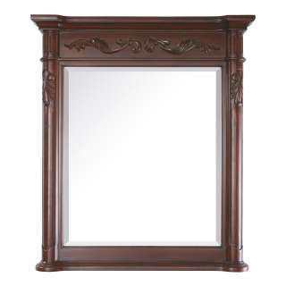 Birch solid wood in Antique Cherry finish Hand crafted details Beveled 