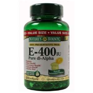  Natures Bounty  Vitamin E 400 IU, 250 softgels Health 