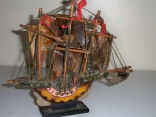 Antique Wooden Spanish Gallion Ship Handmade Model Nice detail