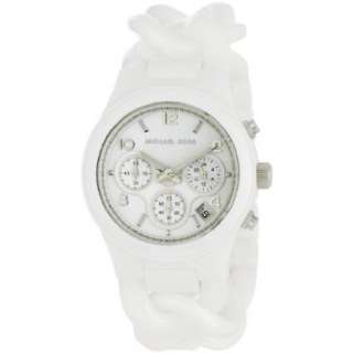 Michael Kors Womens MK5387 Ceramic Classic Chronograph White Watch 