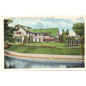   Residence of Silent Film Star Mary Pickford Beverly Hills California