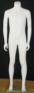 New 56H White Male Headless Mannequin Torso Form 1  