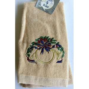  Christmas Holiday Beige Kitchen Hand Towel Trim a Home 