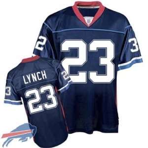   #23 Marshawn Lynch Jersey Navy Blue Nfl Football Authentic Jersey