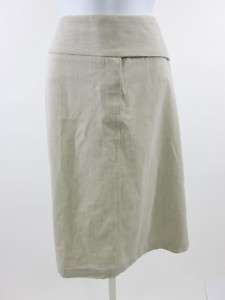 SHARAGANO Beige Tan Knee Length Skirt Sz 10  