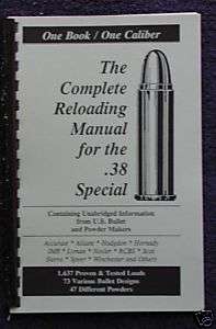 38 Special Reloading Manual LOADBOOK USA Great  38  
