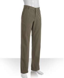 Wyatt olive cotton flat front straight leg pants   