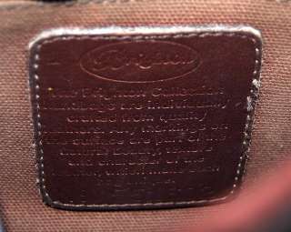 Brighton Brown Croc Leather Ornate Silver Shoulder Bag  