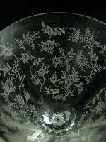 Vintage Fostoria Crystal Glass Chintz Low Water Goblet Elegant Stem 