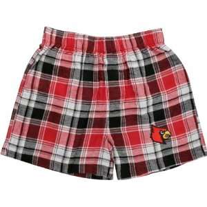  Louisville Cardinals Red/Black Legend Flannel Boxer Shorts 
