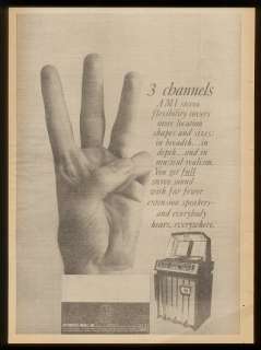 1959 AMI 3 channel jukebox vintage trade print ad  