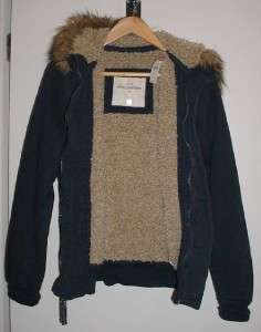 NEW XL Boys Kids Abercrombie & Fitch Mount Armstrong Fur Trimmed 