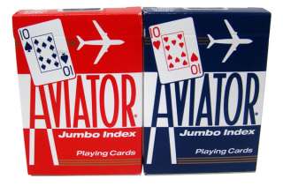 Red/Blue Decks Aviator Playing Cards Poker Jumbo  