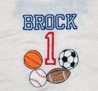 Personalized SPORTS Balls Team Name or Birthday T Shirt  