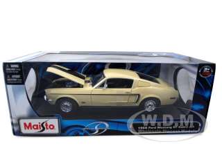   model of 1968 Ford Mustang CJ Cobra Jet Yellow die cast car by Maisto
