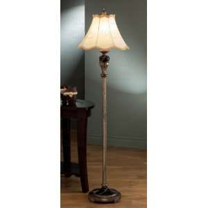 Floor Lamp In Antique Gold With Marble 