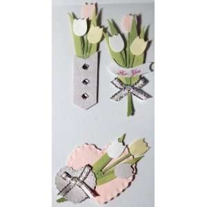   Scrapbook Stickers Pastel Flower Bouquet Arts, Crafts & Sewing