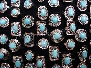 FREE wholesale lots 12pcs tibetan tribe Turquoise gemstone Silver 