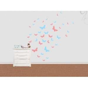   Decal 20 Butterflies Set 1  54 turquoise 