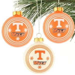 Tennessee Volunteers 3 Pack Glass Ball Ornaments  Sports 