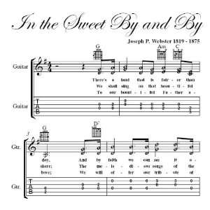  In the Sweet By and By Easy Guitar Tab Sheet Music 
