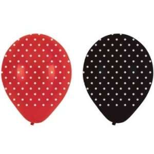   and Red with White Polka Dot Balloons (6ct)